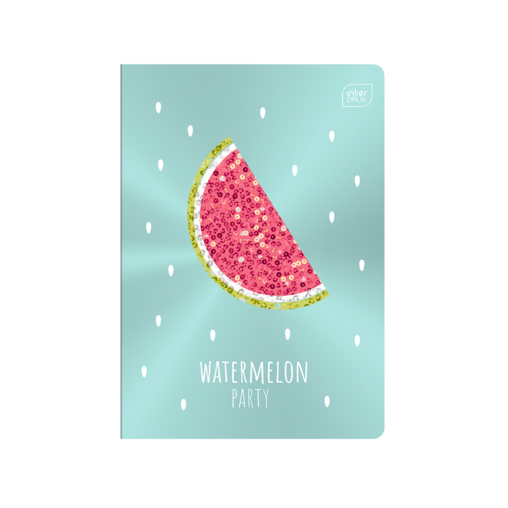 Zošit metalický Watermelon A5 16 listov štvorčekový